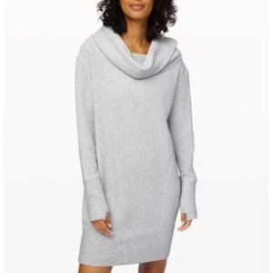NWOT Women's Lululemon Along the Way Dress Heathered Core Ultra Light Grey, Sz S